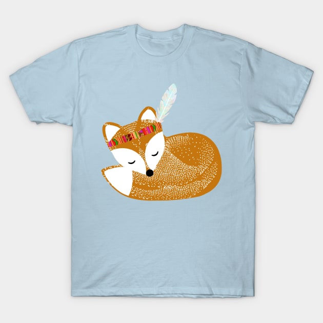 Sleeping Fox T-Shirt by GreenNest